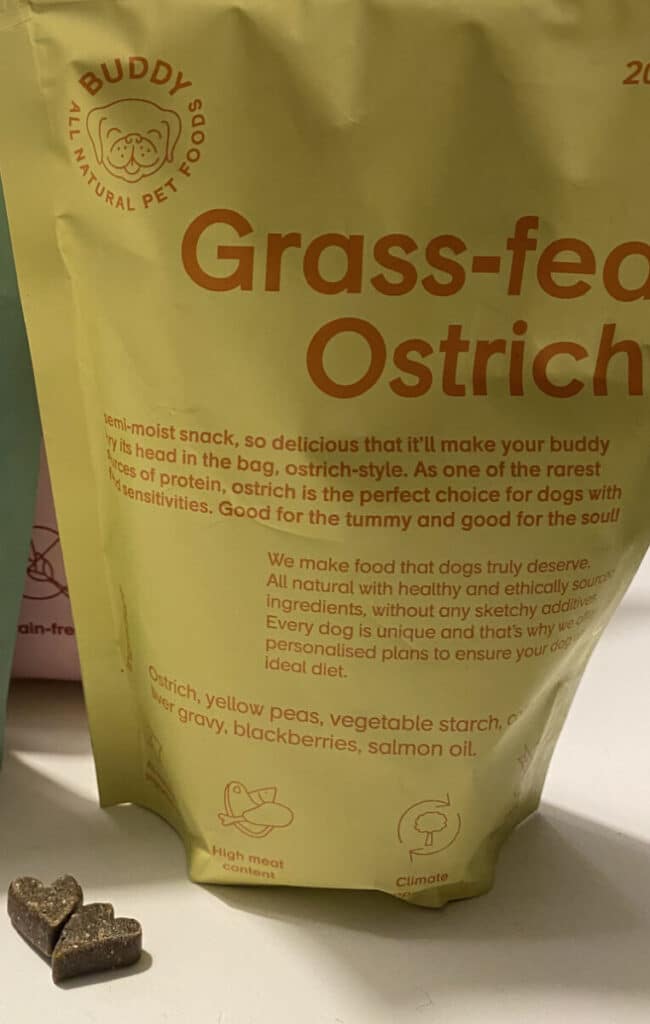 Buddy Pet Foods hundgodis Grass-fed Ostrich